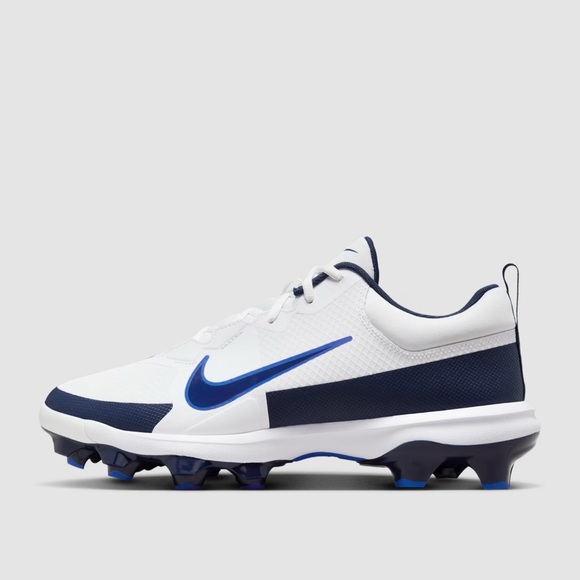 Nike Men\'s White and Navy Baseball Cleats main image 11